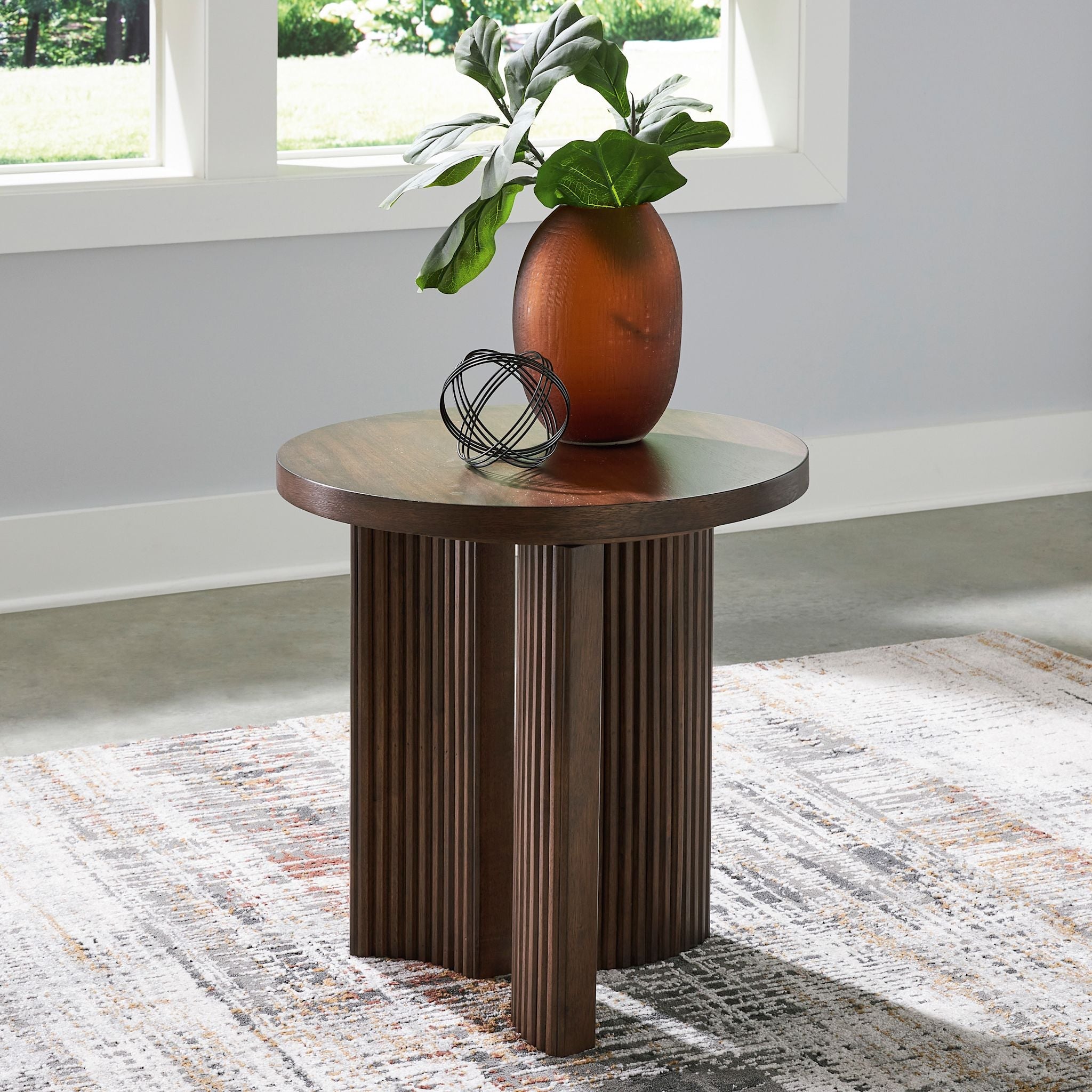 Table d'appoint Korestone - Brun foncé