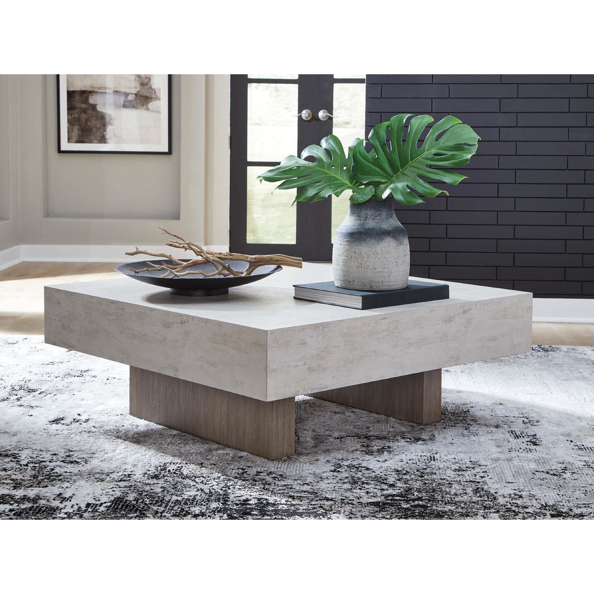 Table basse Jorlaina - Brun gris clair