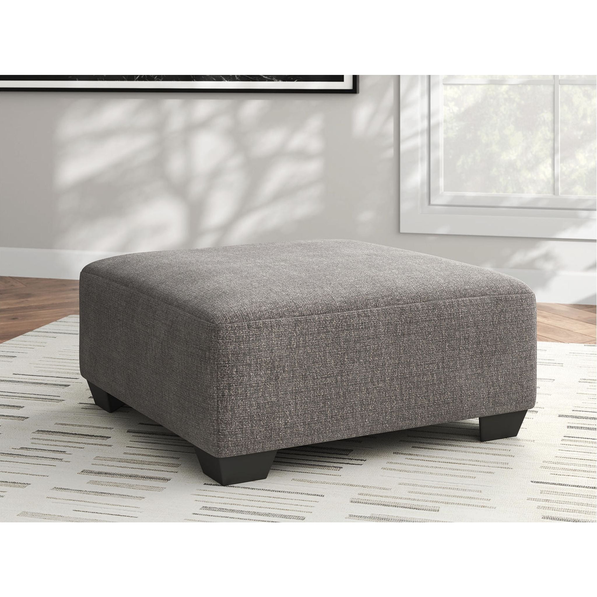 Pouf d'appoint surdimensionné Clarington - Gris pierre