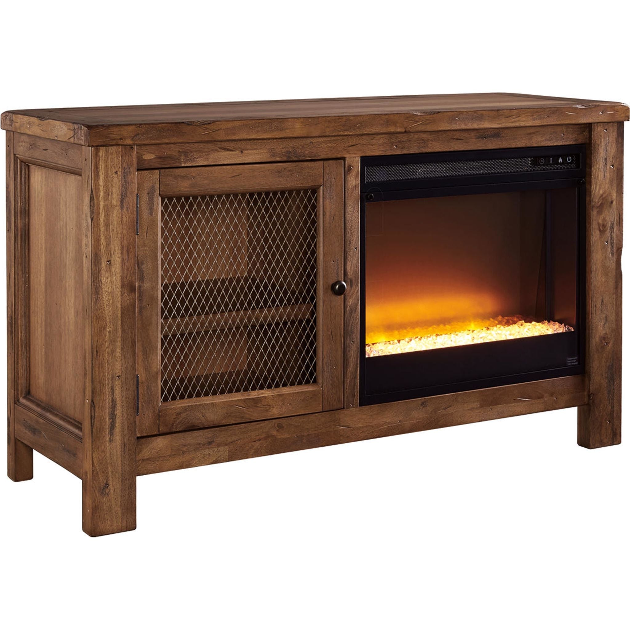 Accessoires de divertissement - Insert de cheminée avec verre concassé - Noir