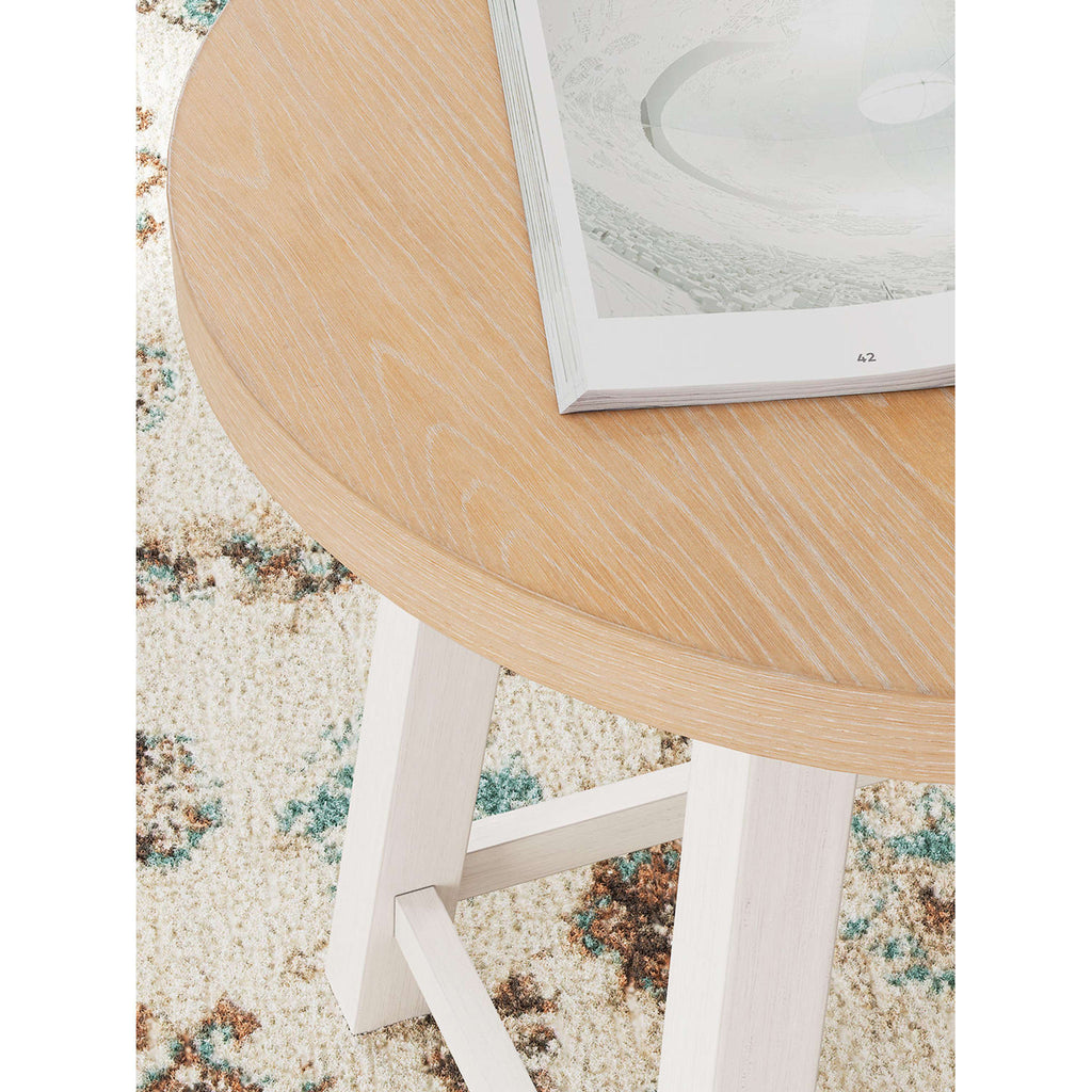 Lot de 3 tables Fawndell - Blanc antique/Brun