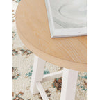 Lot de 3 tables Fawndell - Blanc antique/Brun