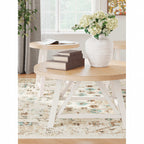 Lot de 3 tables Fawndell - Blanc antique/Brun