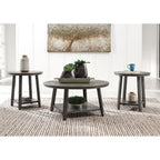 Lot de 3 tables Caitbrook - Gris