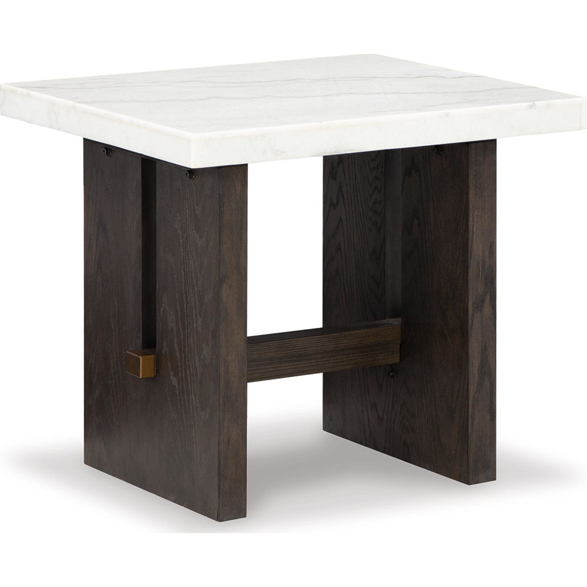 Table d'appoint Burkhaus - Blanc/Brun foncé
