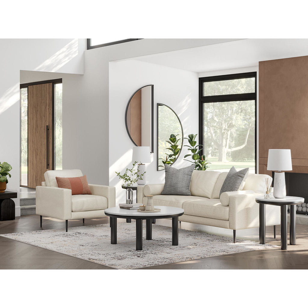 Lot de 3 tables Xandrum - Noir/Blanc