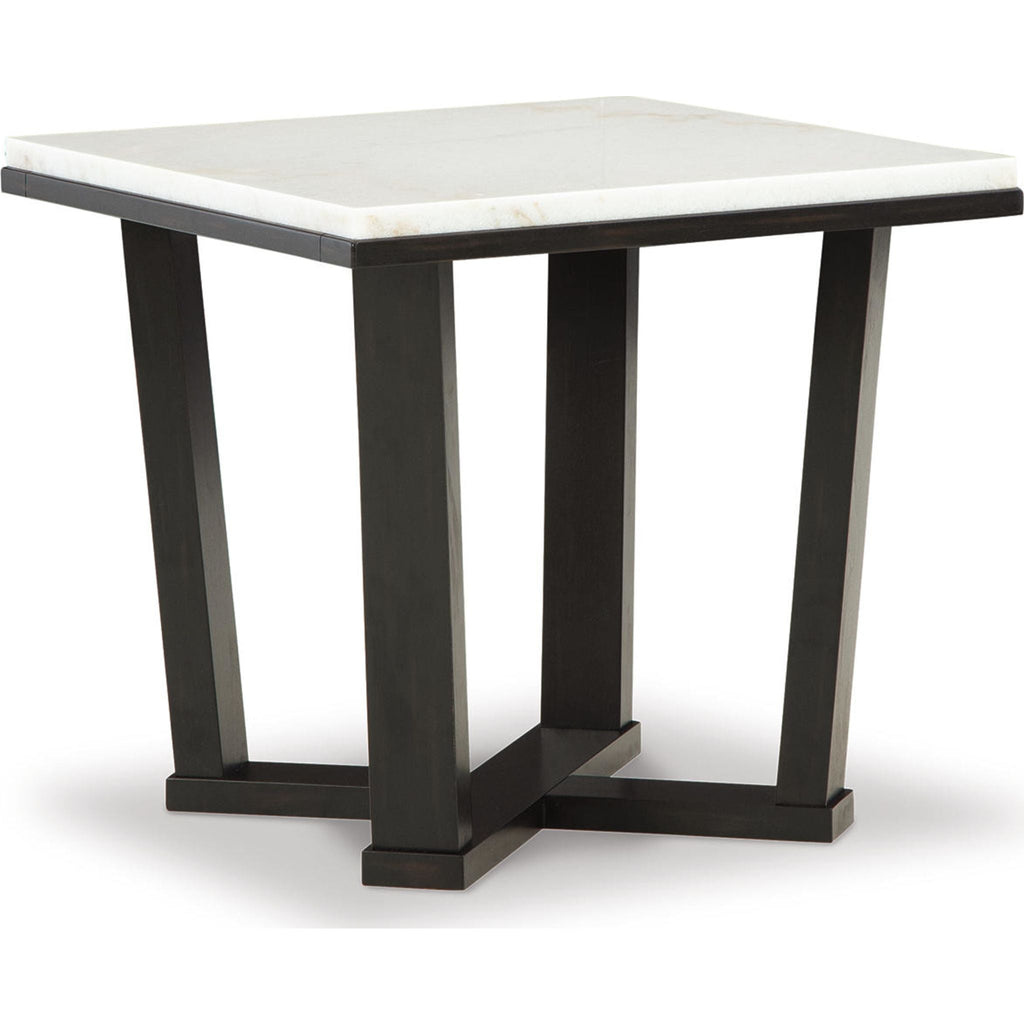 Table d'appoint Fostead - Blanc/Espresso