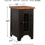 Table d'appoint Kendell Chair - Noir/Marron