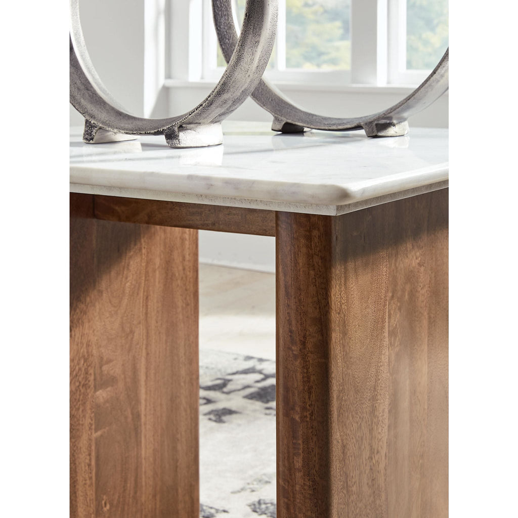 Table d'appoint Isanti - Marron clair/Blanc