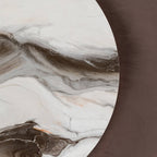 Tables basses gigognes Jazmore (lot de 2) - Finition marron/laiton