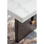 Table basse Burkhaus - Blanc/Brun foncé