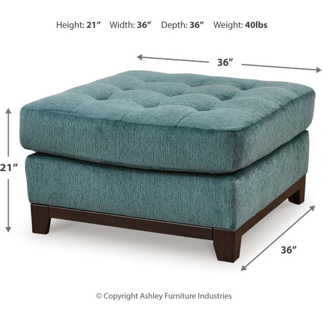 Pouf d'appoint surdimensionné Laylabrook - Bleu sarcelle