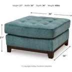 Pouf d'appoint surdimensionné Laylabrook - Bleu sarcelle