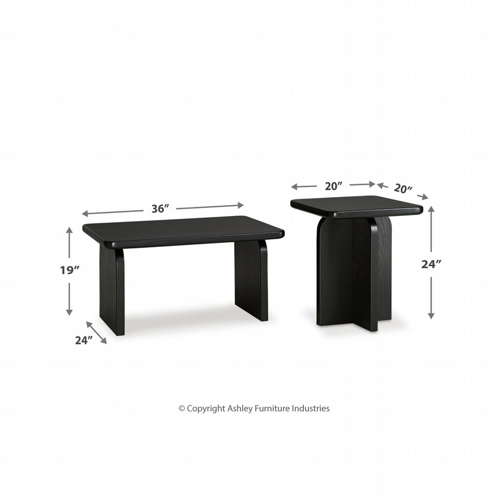 Lot de 2 tables Mitchalli - Noires