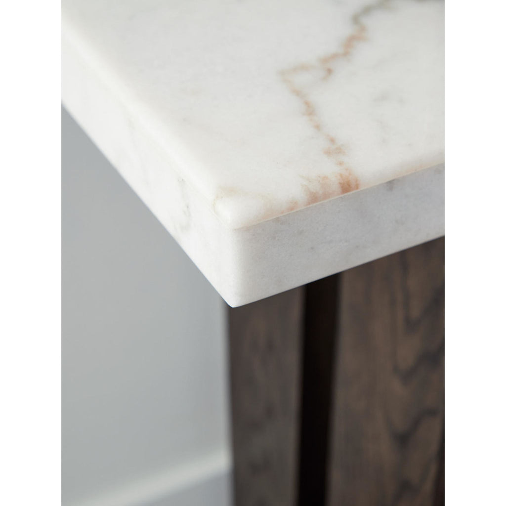 Table basse Burkhaus - Blanc/Marron foncé