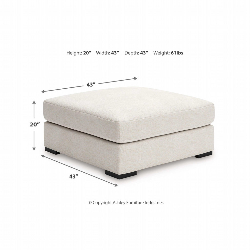 Pouf d'appoint surdimensionné Donelson Creek - Vanille