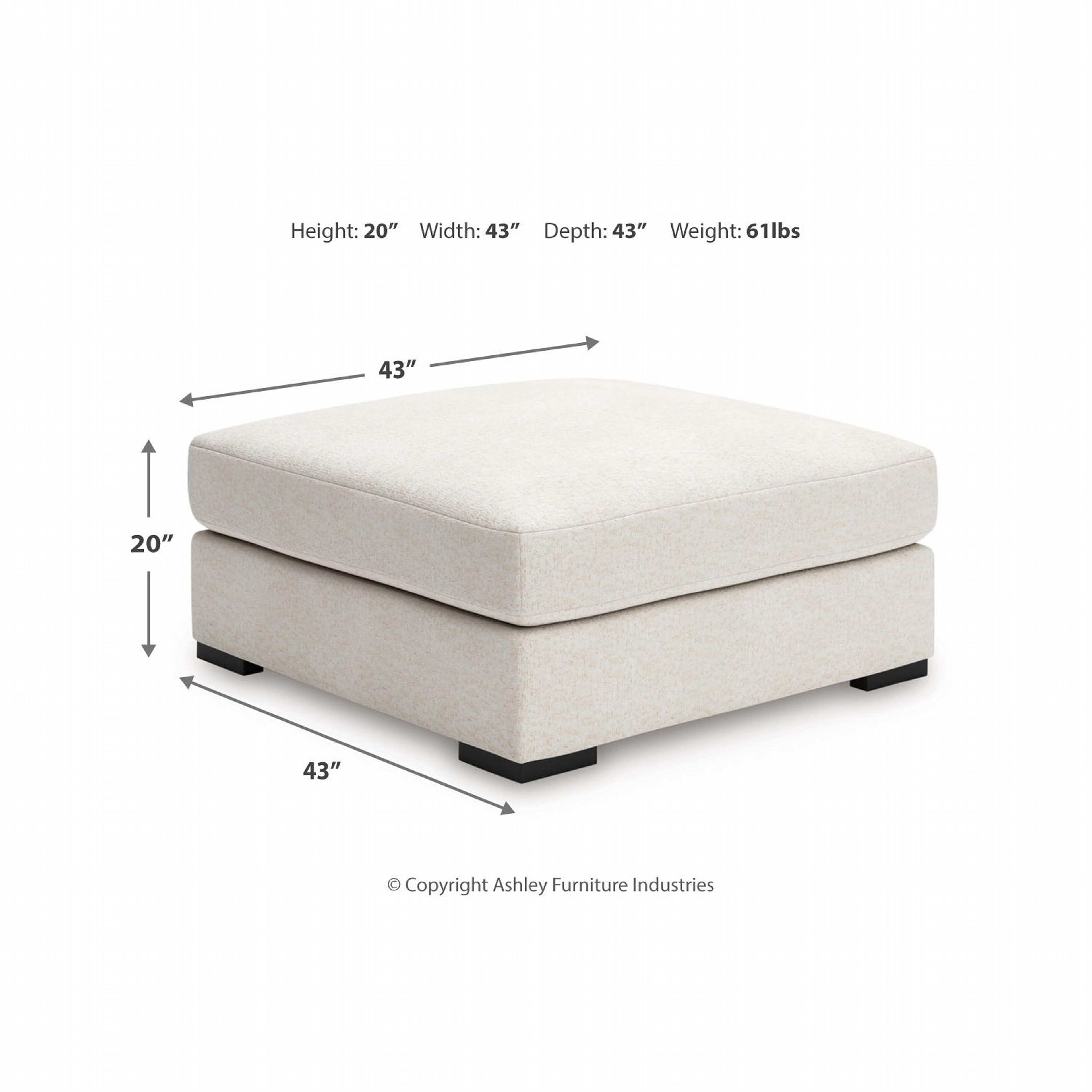 Pouf d'appoint surdimensionné Donelson Creek - Vanille