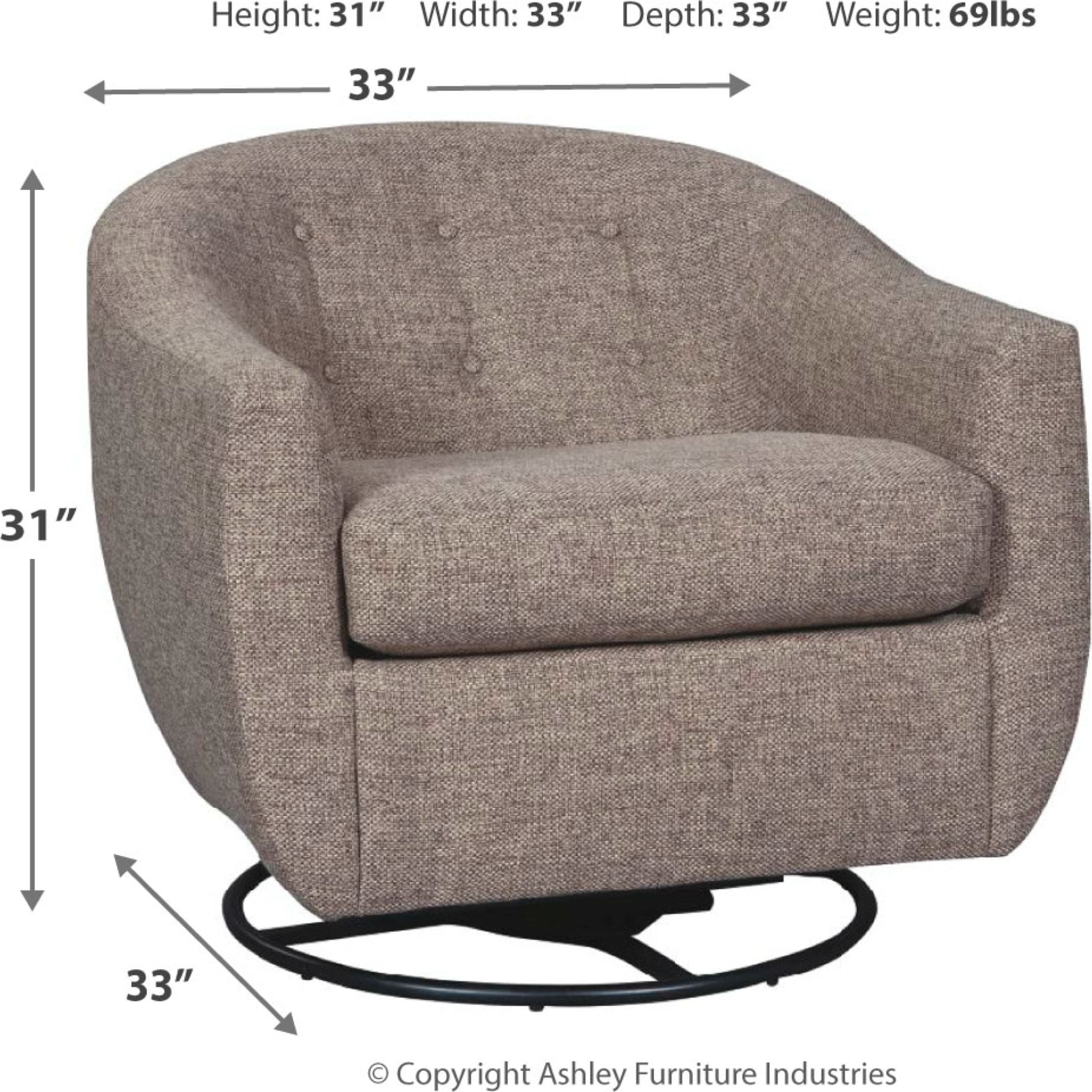 Fauteuil d'appoint Upshur - Taupe