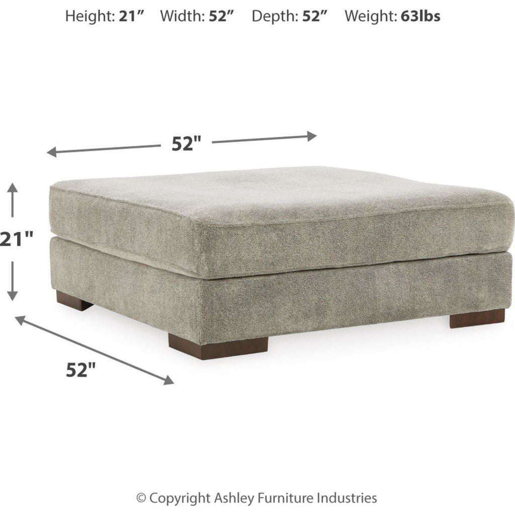 Pouf d'appoint surdimensionné Bayless - Gris fumé