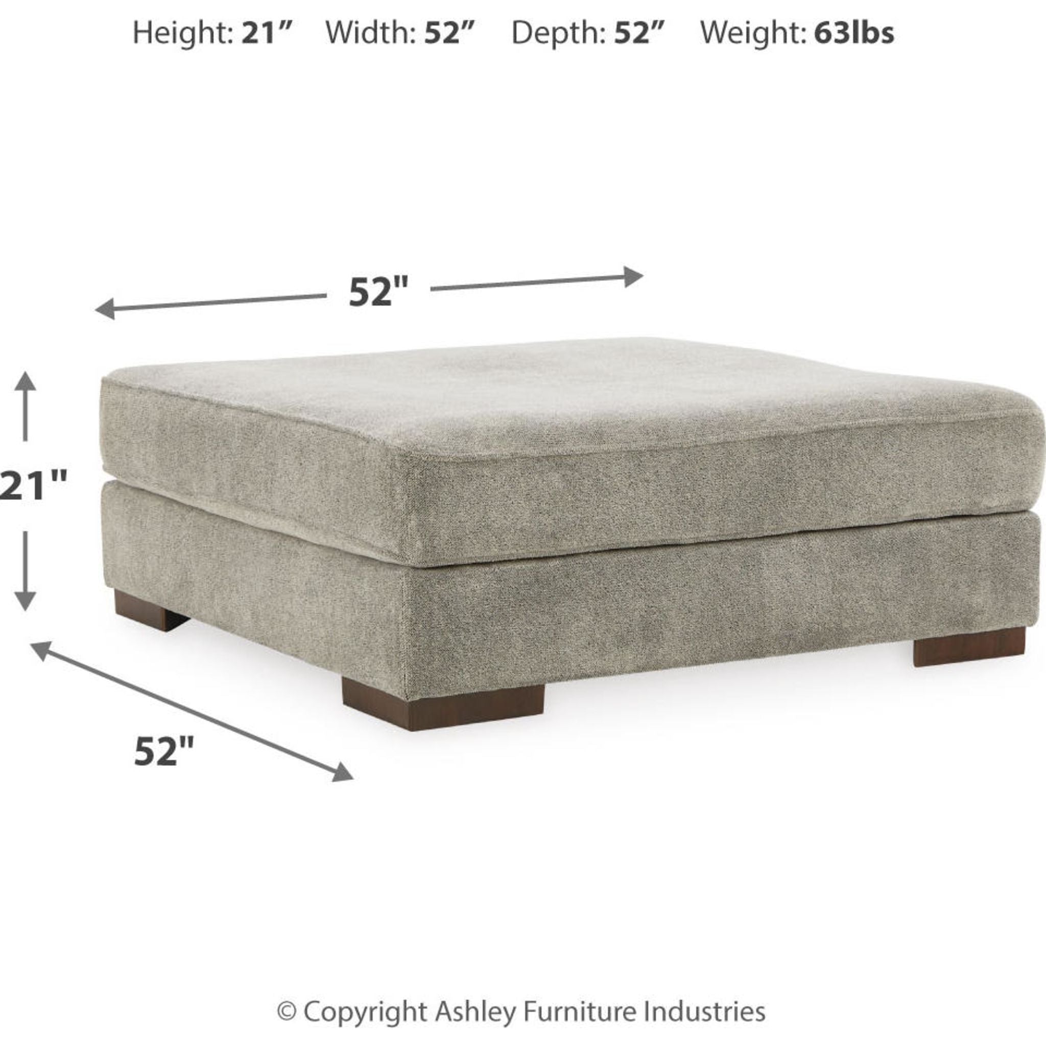 Pouf d'appoint surdimensionné Bayless - Gris fumé