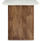 Table d'appoint Isanti - Marron clair/Blanc