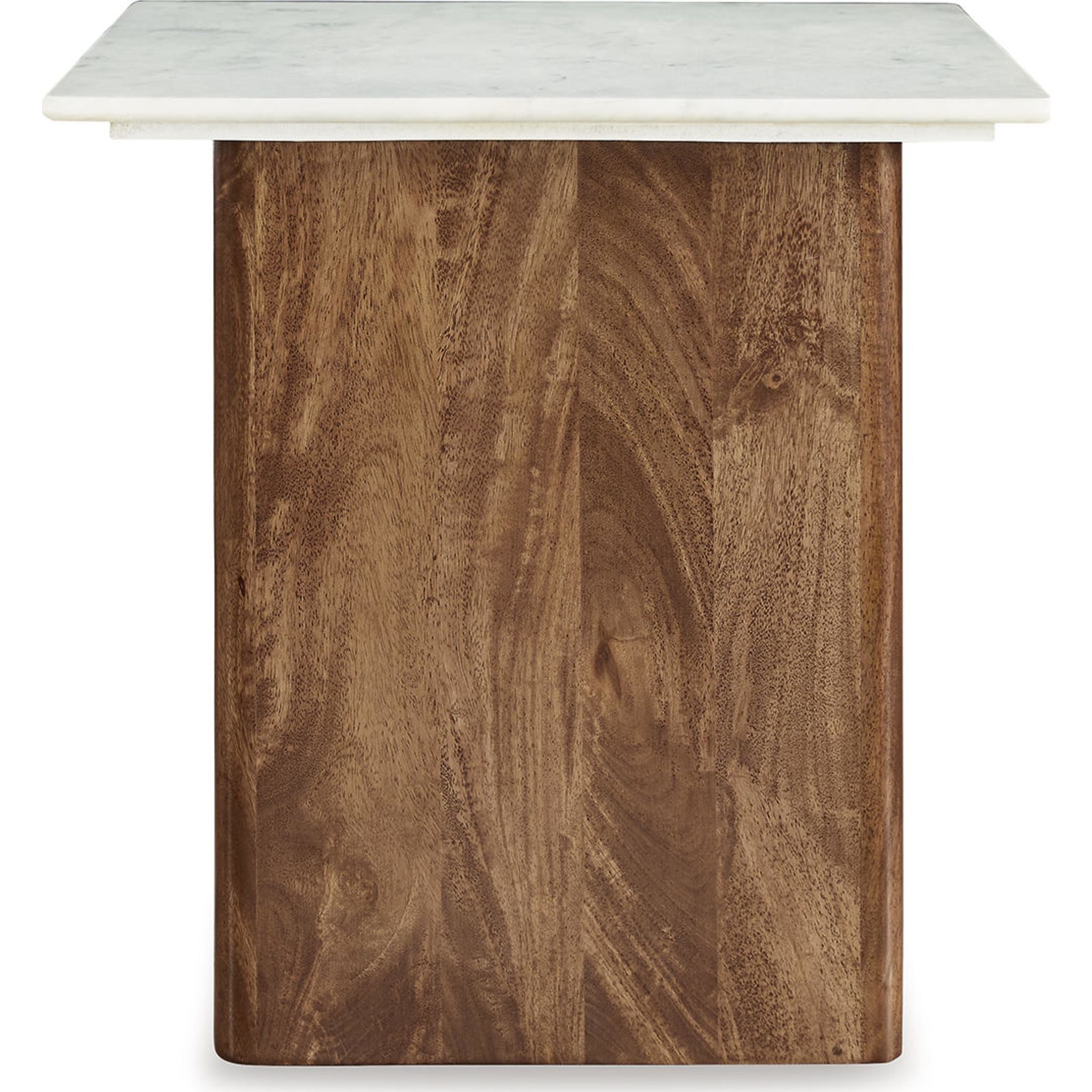 Table d'appoint Isanti - Marron clair/Blanc
