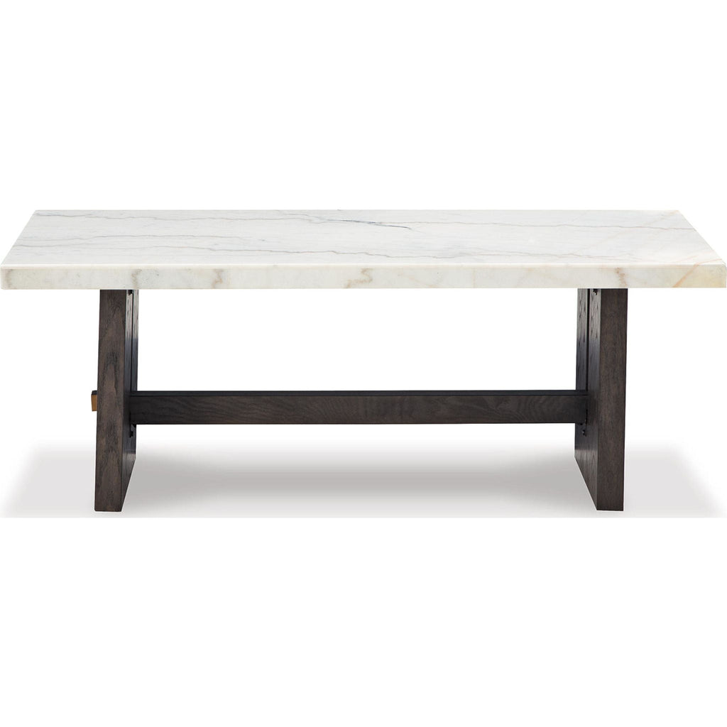 Table basse Burkhaus - Blanc/Brun foncé