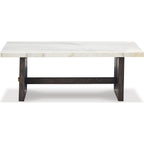 Table basse Burkhaus - Blanc/Brun foncé