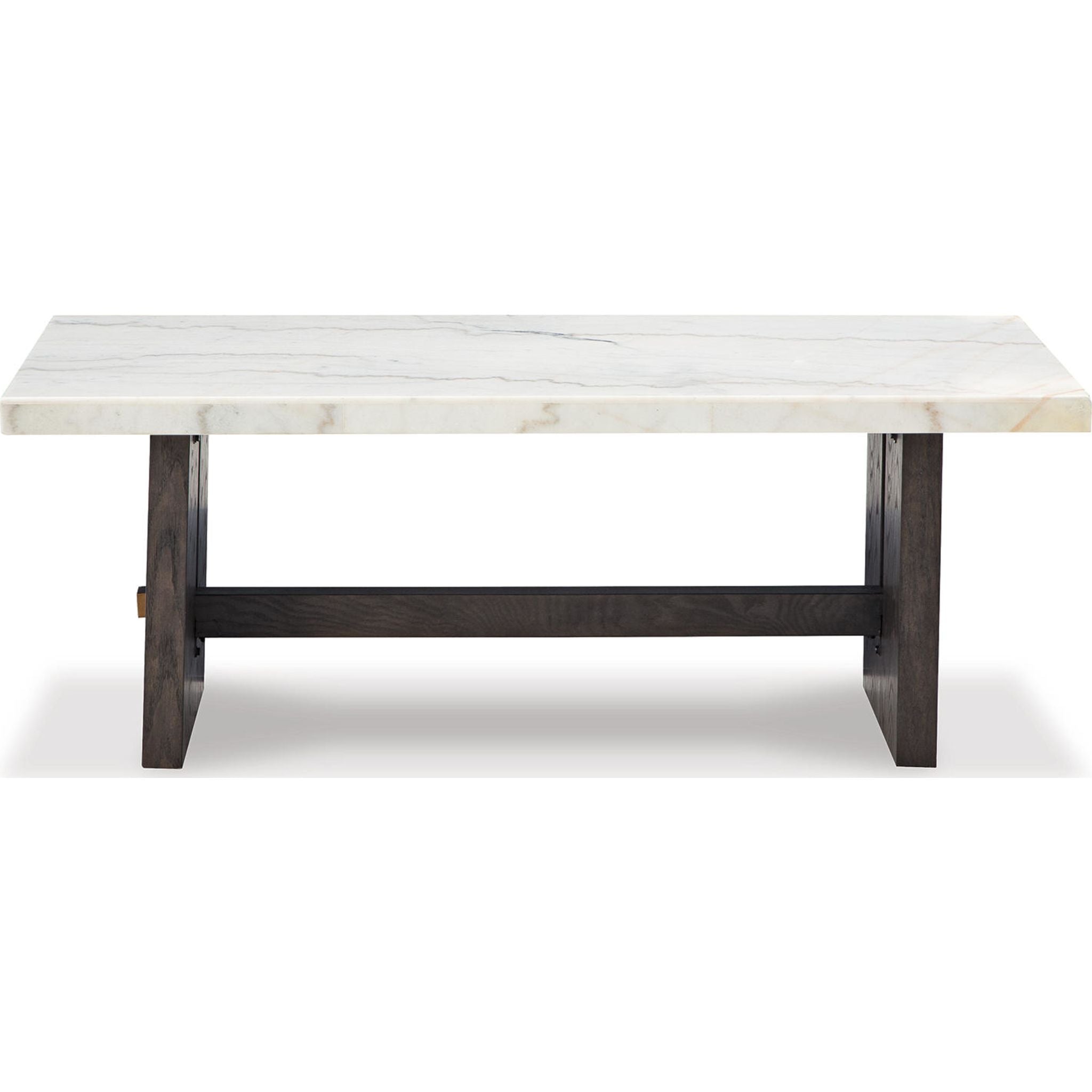 Table basse Burkhaus - Blanc/Brun foncé