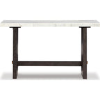 Table basse Burkhaus - Blanc/Marron foncé