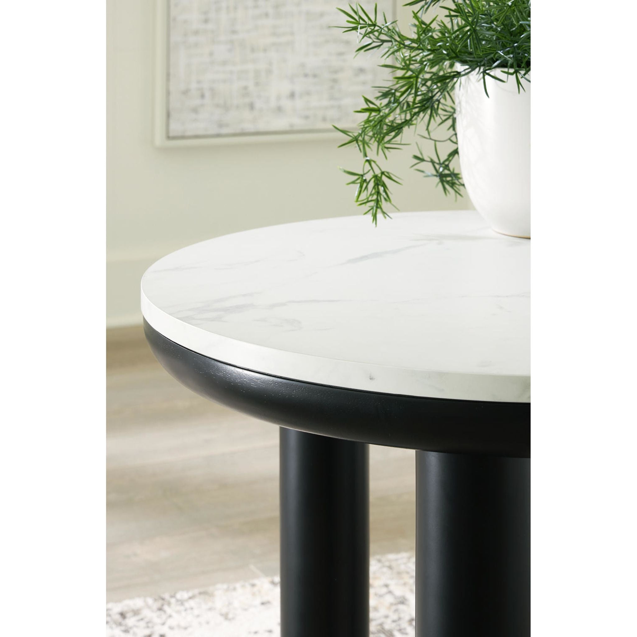 Lot de 3 tables Xandrum - Noir/Blanc