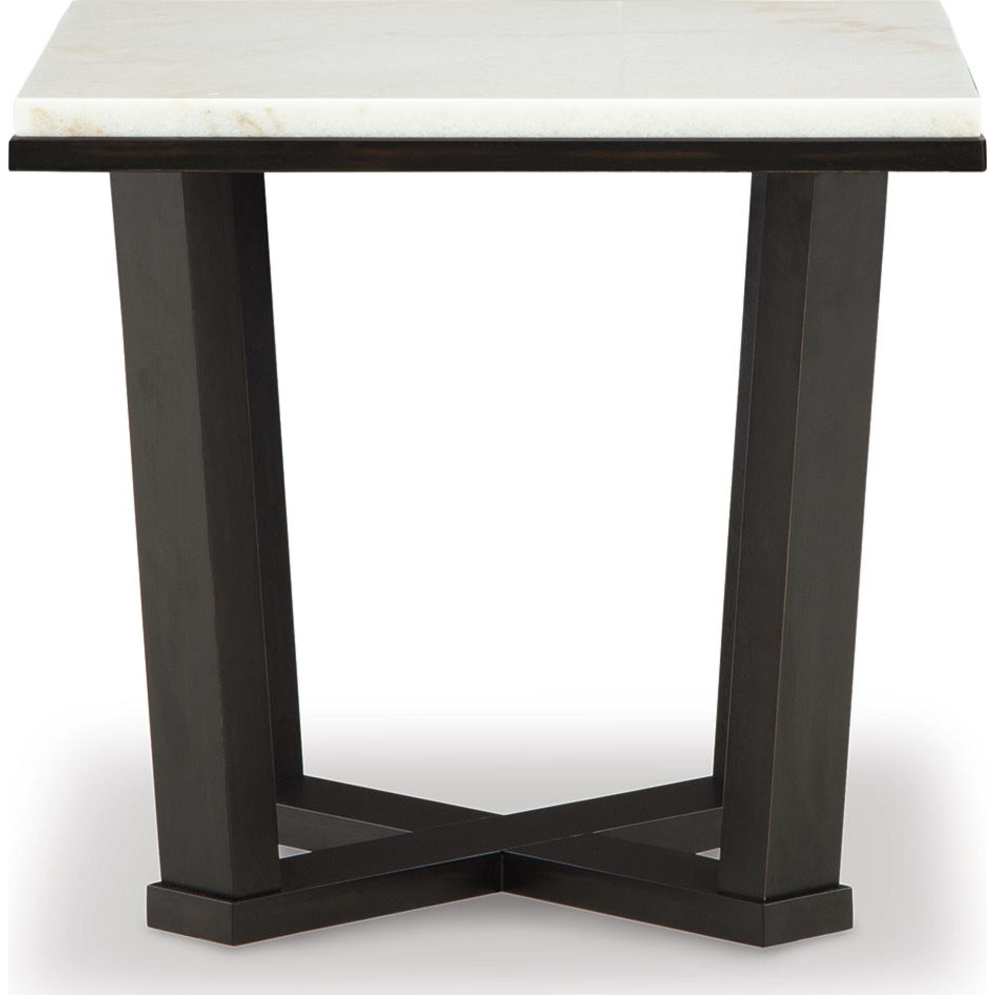 Table d'appoint Fostead - Blanc/Espresso