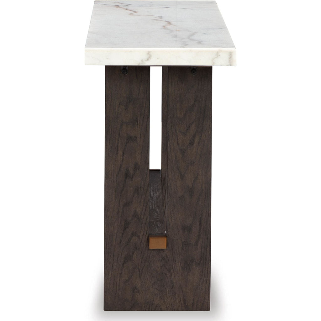 Table basse Burkhaus - Blanc/Marron foncé