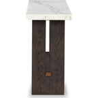 Table basse Burkhaus - Blanc/Marron foncé
