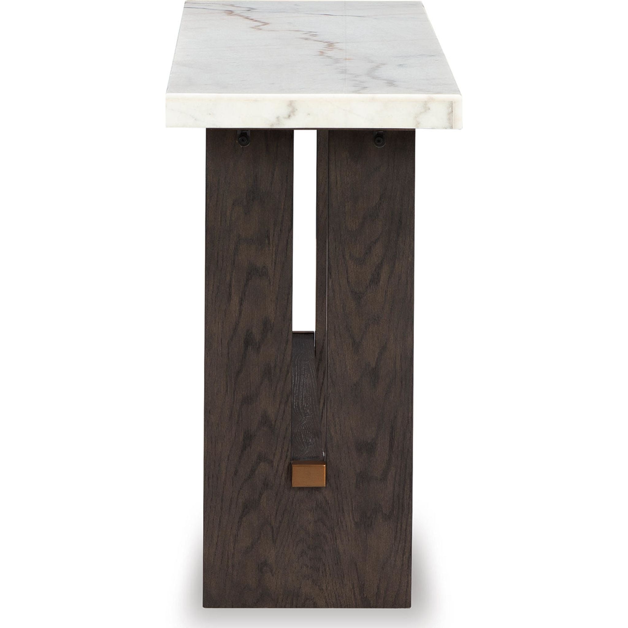 Table basse Burkhaus - Blanc/Marron foncé