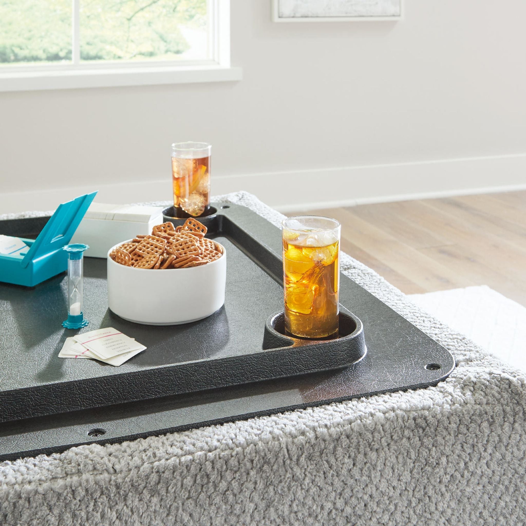 Pouf de rangement Casselbury - Ciment