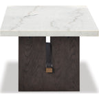 Table basse Burkhaus - Blanc/Brun foncé