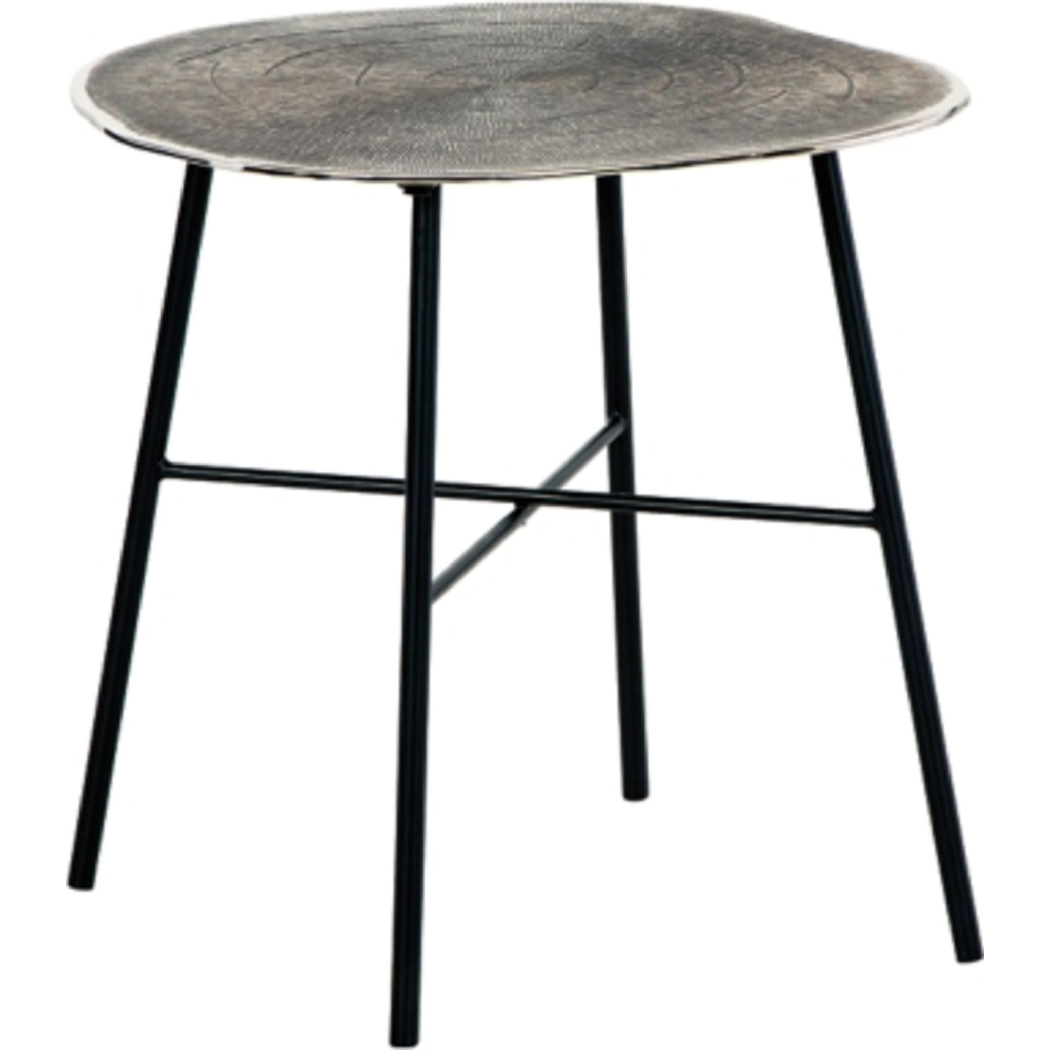 Table d'appoint Laverford - Chrome/Noir