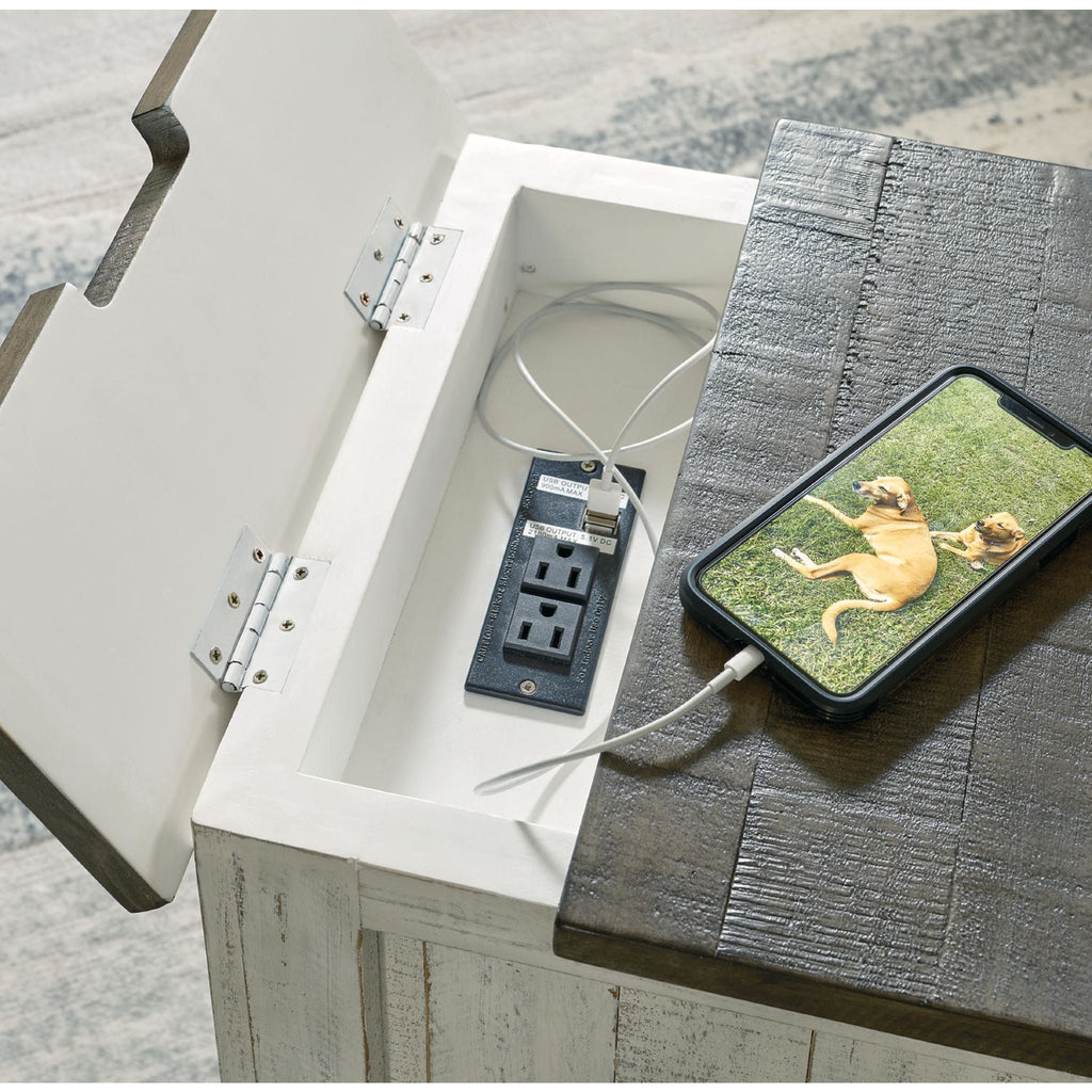 Table d'appoint Havalance - Blanc/Gris