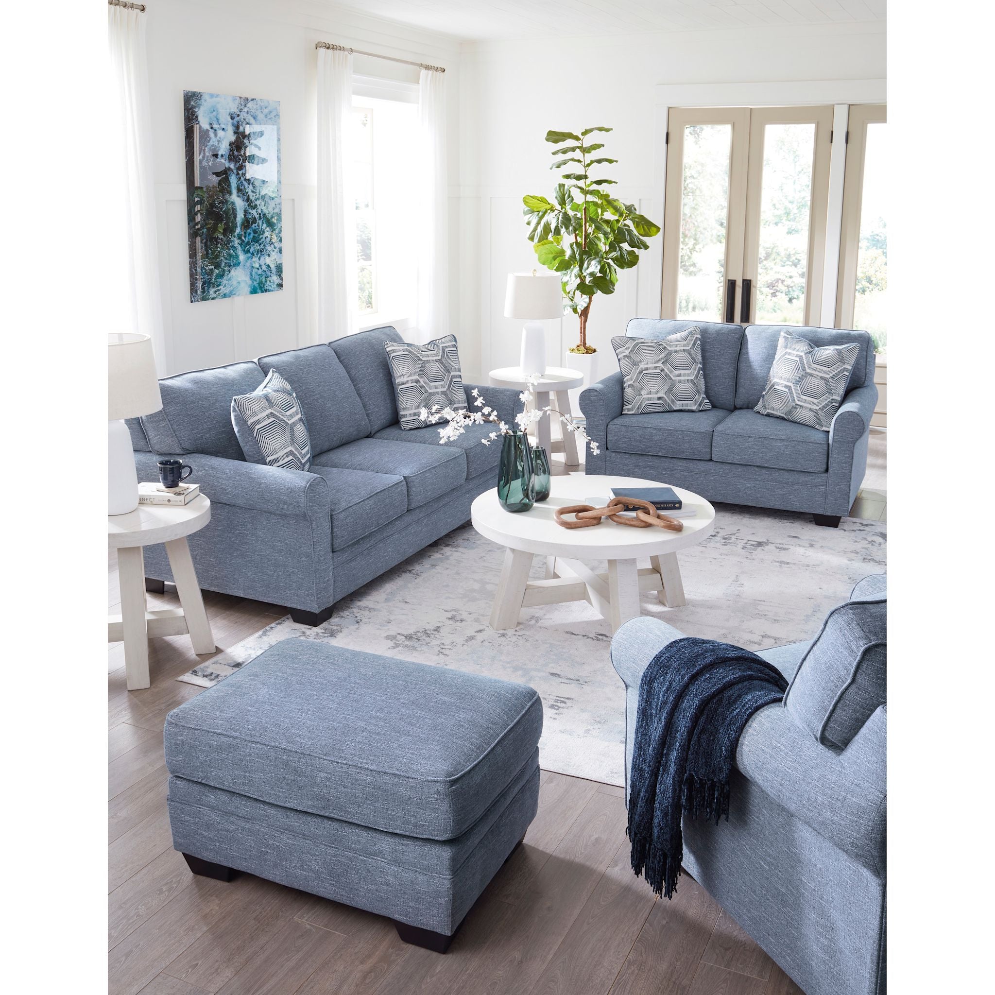 Pouf Carissa Manor - Denim