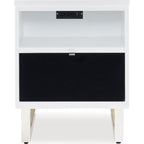 Table d'appoint Gardoni Chairside - Blanc/Noir